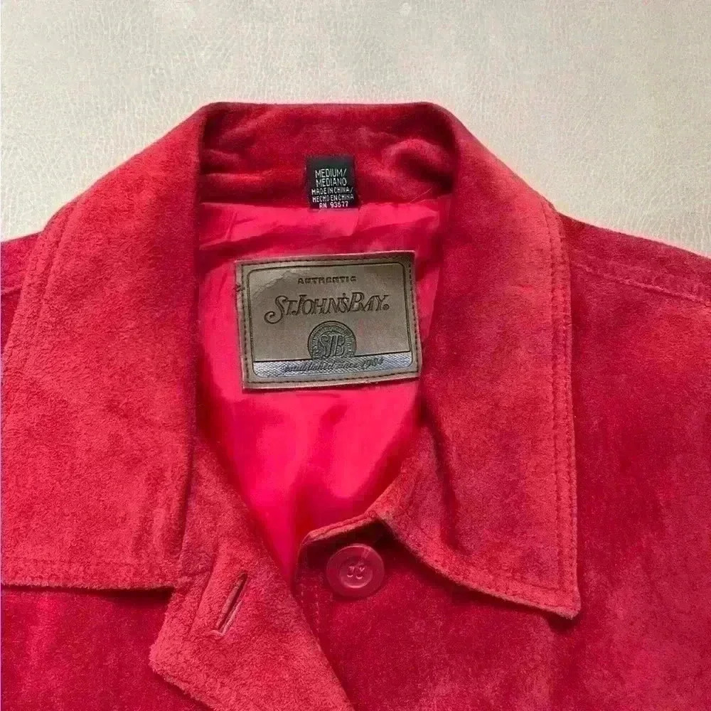 VTG Red Suede Jacket Suede Jacket - Picture 3 of 10